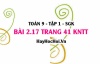 Bài 2.17 trang 41 Toán 9 tập 1 Kết nối tri thức: Bất Phương Trình Bậc Nhất Một Ẩn